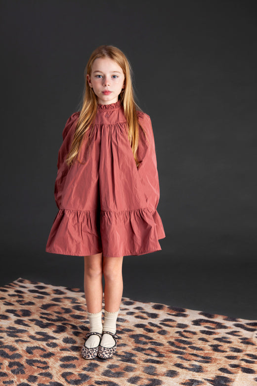 tocoto vintage ribbed dress TOCOTO VINTAGE SALMON LINE DRESS BellaKidsNY