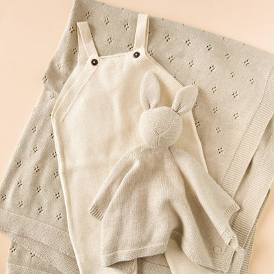 Lovey Bunny Organic Cotton Baby Security Blanket