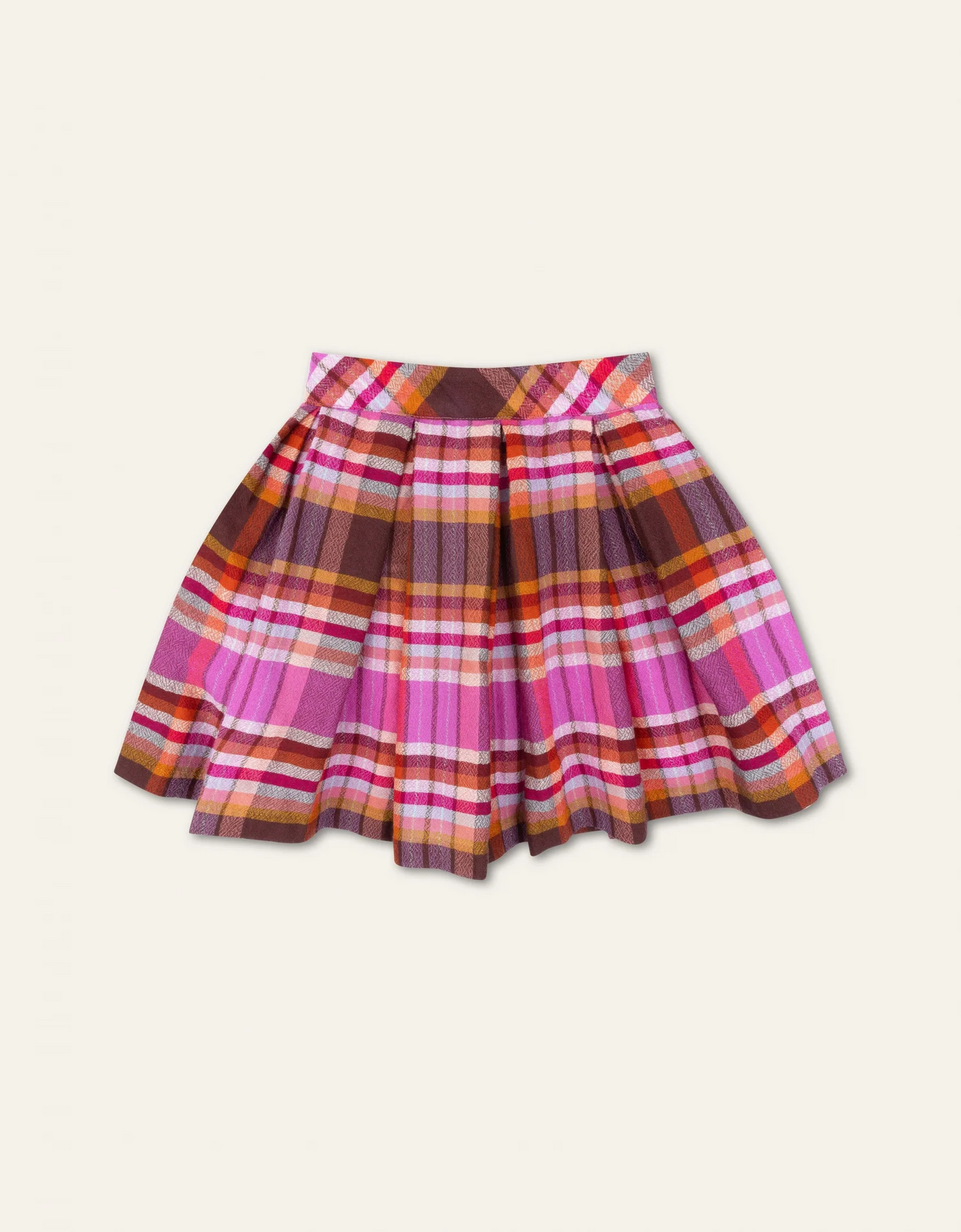 Brown Check Skirt