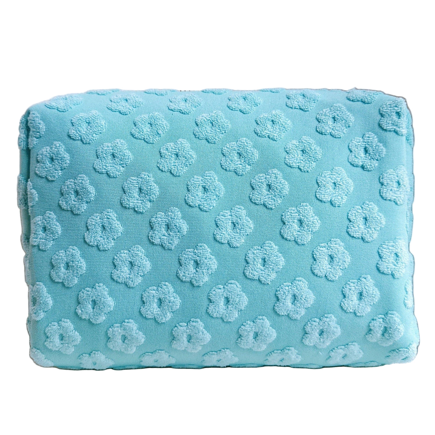 Embossed Daisy Blossom Makeup Travel Case | Mint
