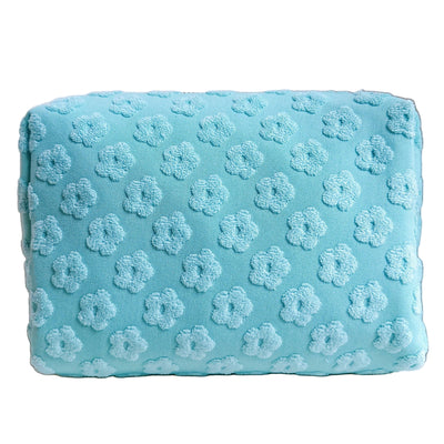 Embossed Daisy Blossom Makeup Travel Case | Mint