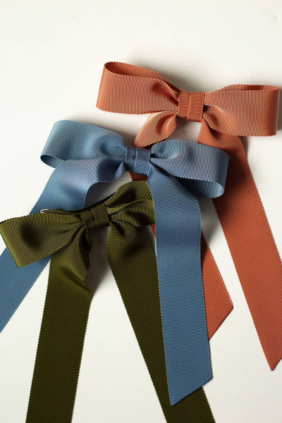 Medium Petersham Grosgrain Hair Barrette | Florence Bow