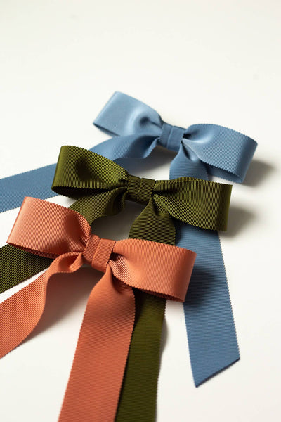 Medium Petersham Grosgrain Hair Barrette | Florence Bow