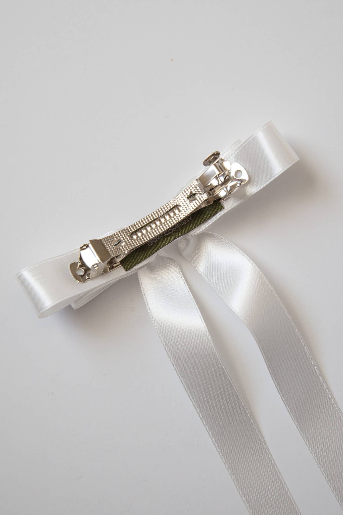 Long Satin Hair Barrette | Micro Alice Bow