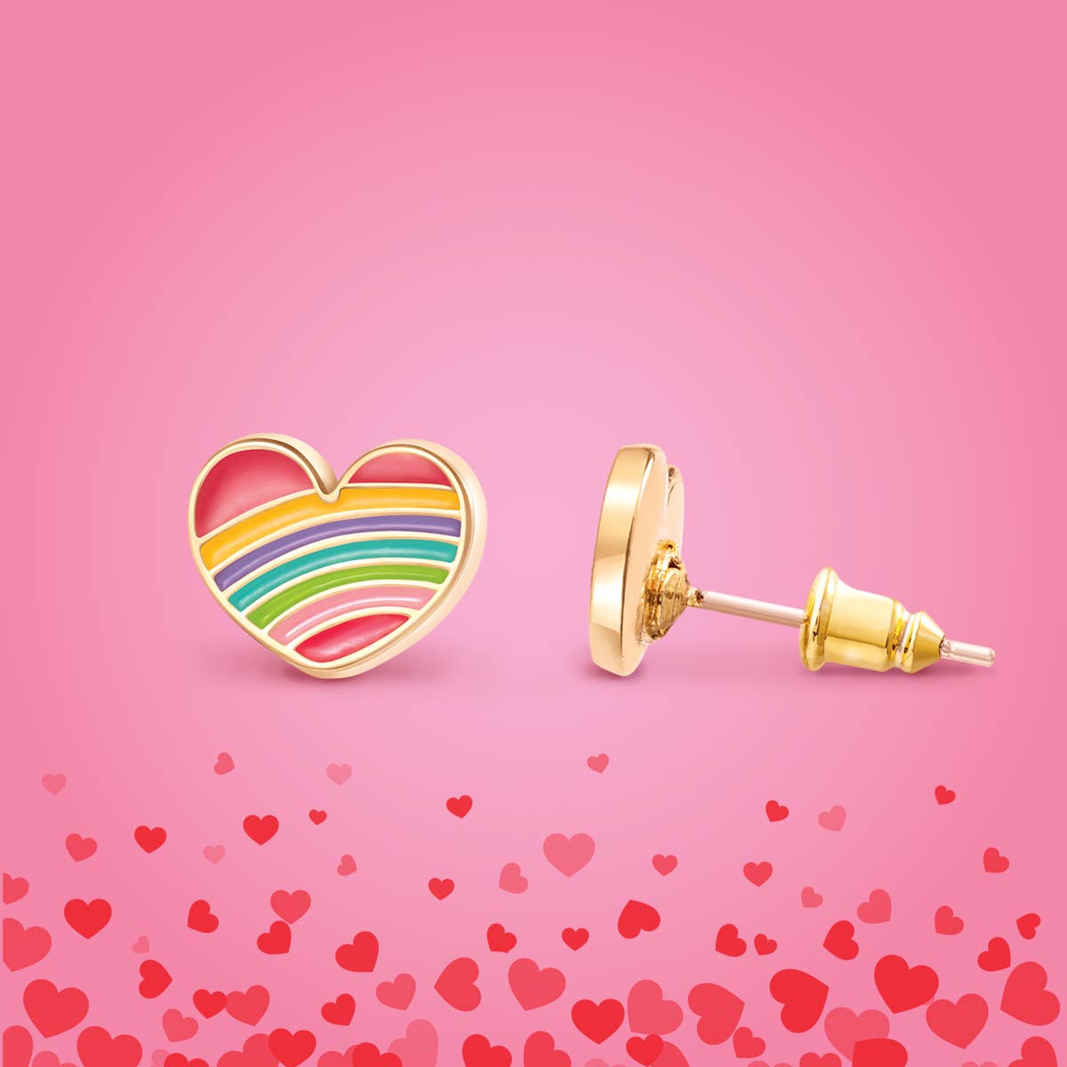 Cutie Stud Earrings | Rainbow Heart