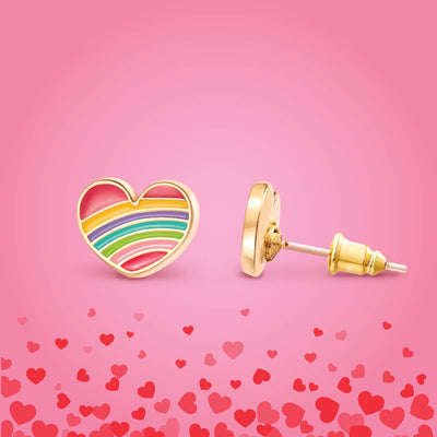 Cutie Stud Earrings | Rainbow Heart