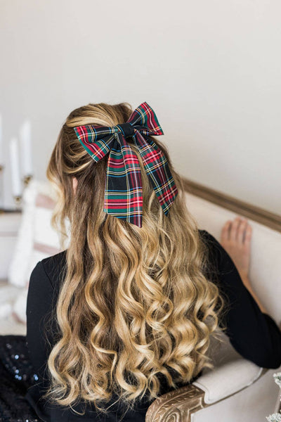 Tartan Christmas Plaid Hair Barrette | Lucy Bow