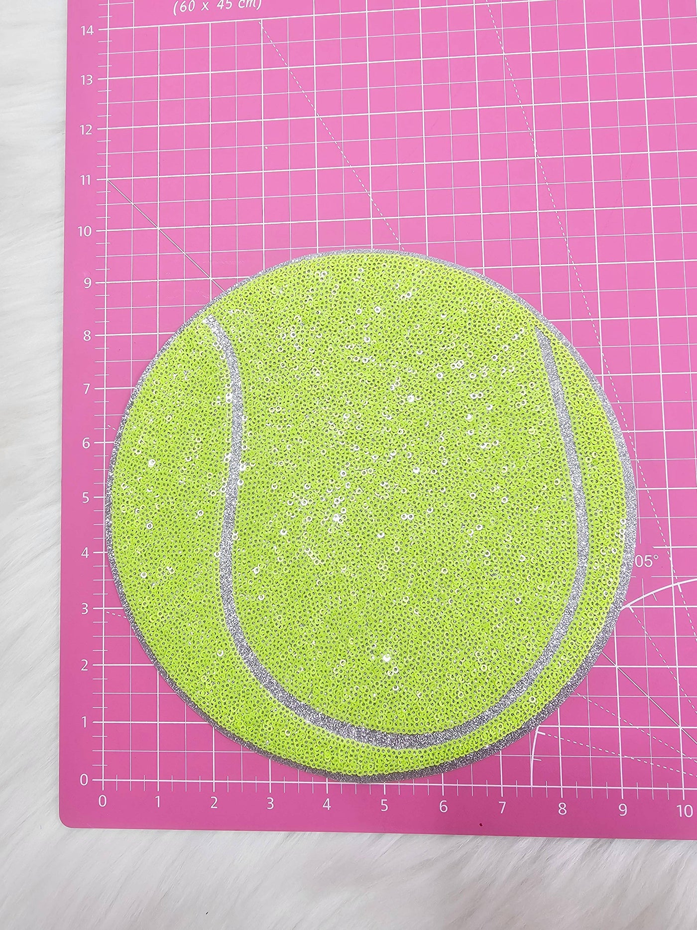 Large Sequin Tennis Ball Patch