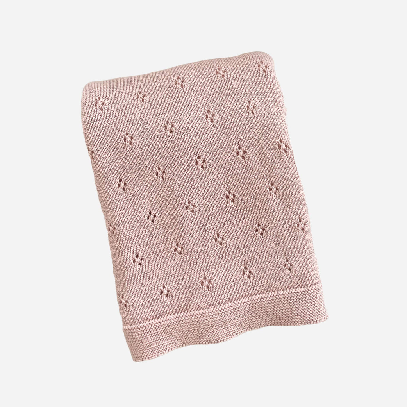 Heirloom Pique Blush Organic Cotton Baby Blanket