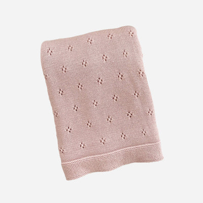 Heirloom Pique Blush Organic Cotton Baby Blanket
