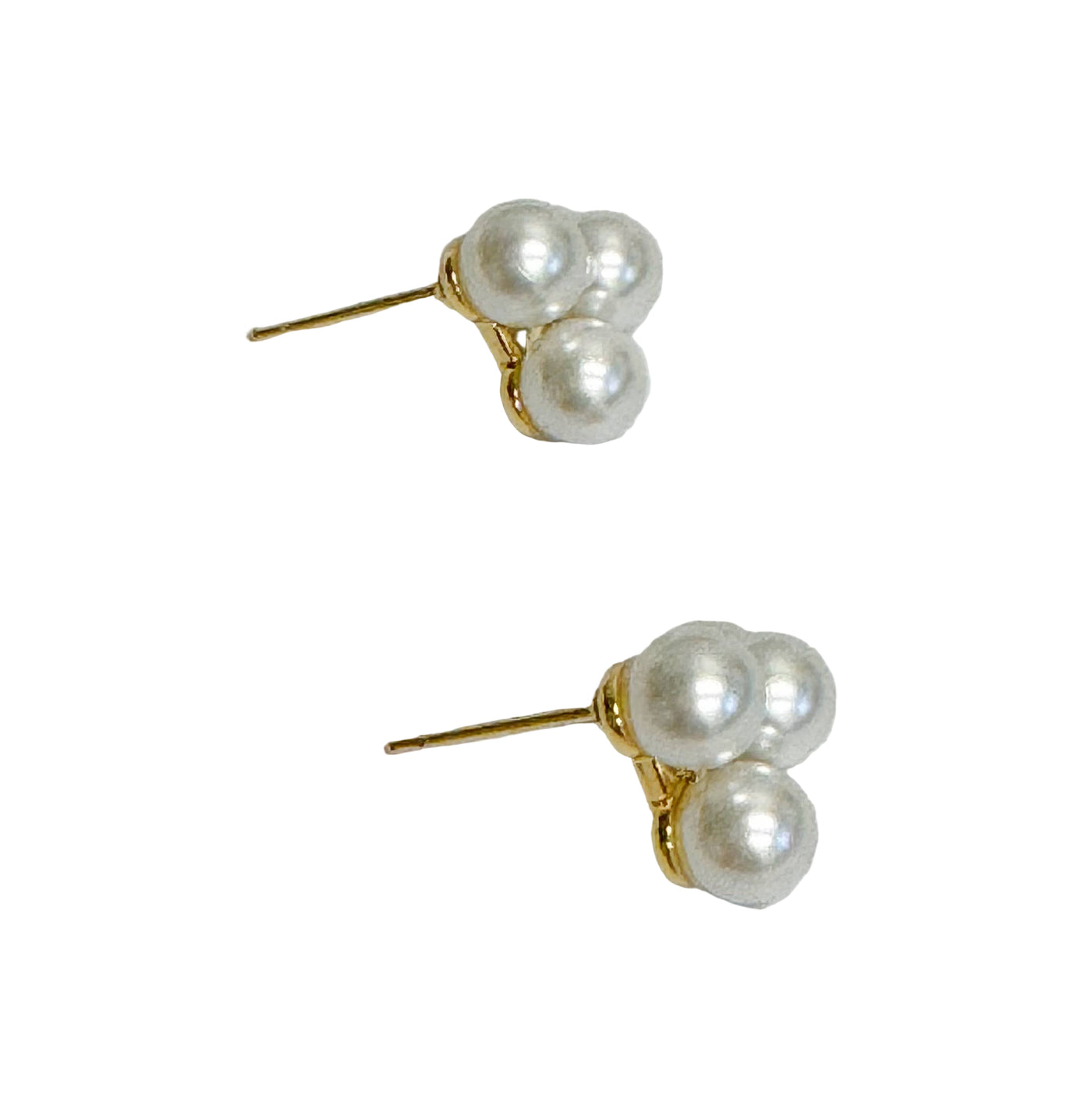 Pearl Trio Stud Earrings