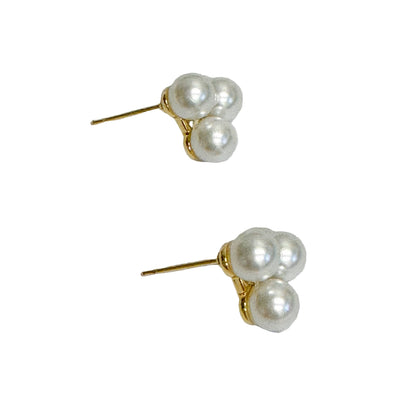 Pearl Trio Stud Earrings