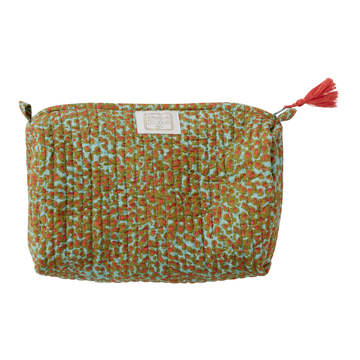 Toiletry Pouch | Leopard Indira Savane Blue Green