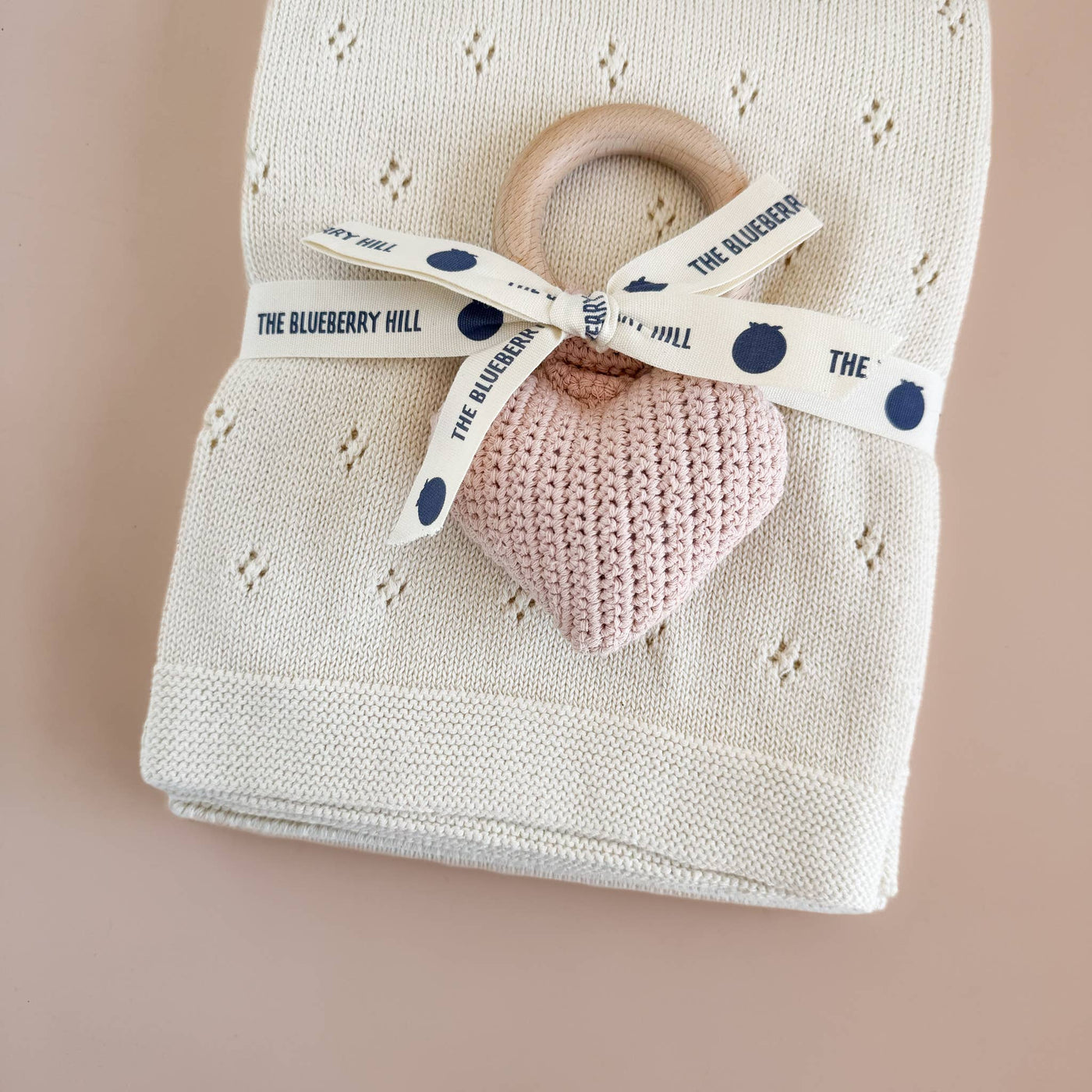 Heirloom Pique Cream Organic Cotton Baby Blanket