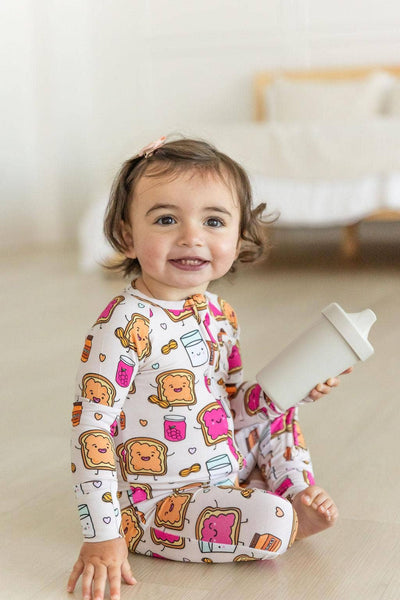 Peanut Butter Jelly Zip Romper