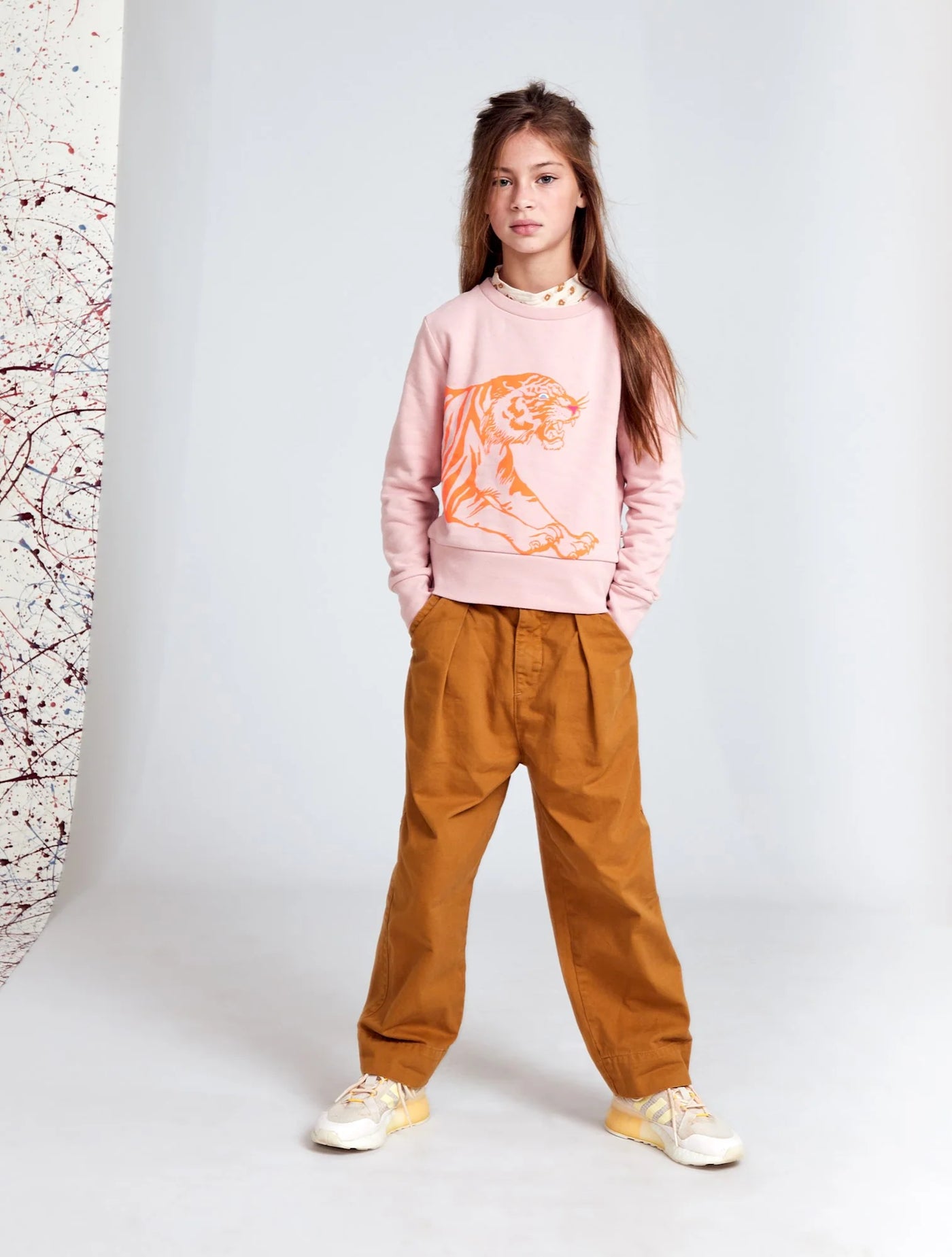 Lana C-Neck Sweater Tiger