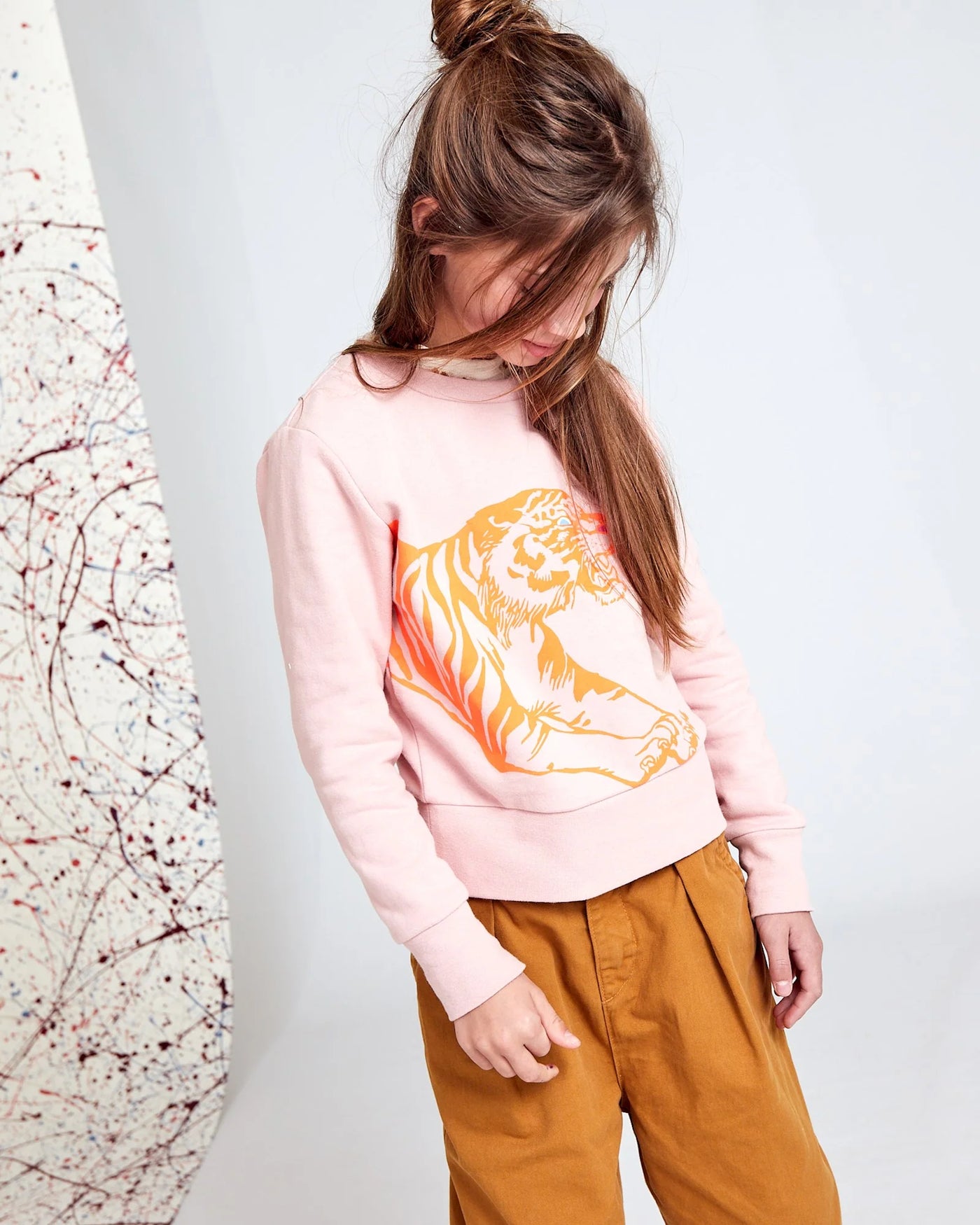 Lana C-Neck Sweater Tiger