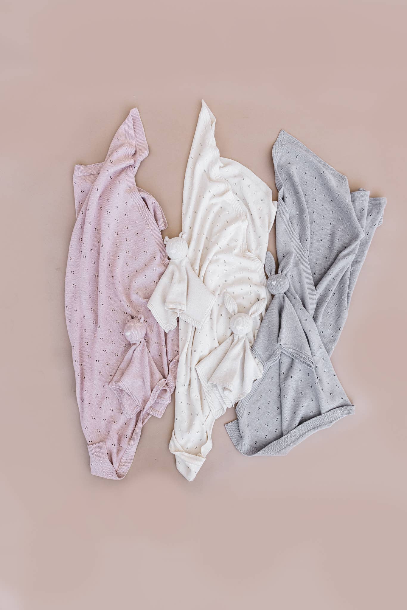 Heirloom Pique Blush Organic Cotton Baby Blanket