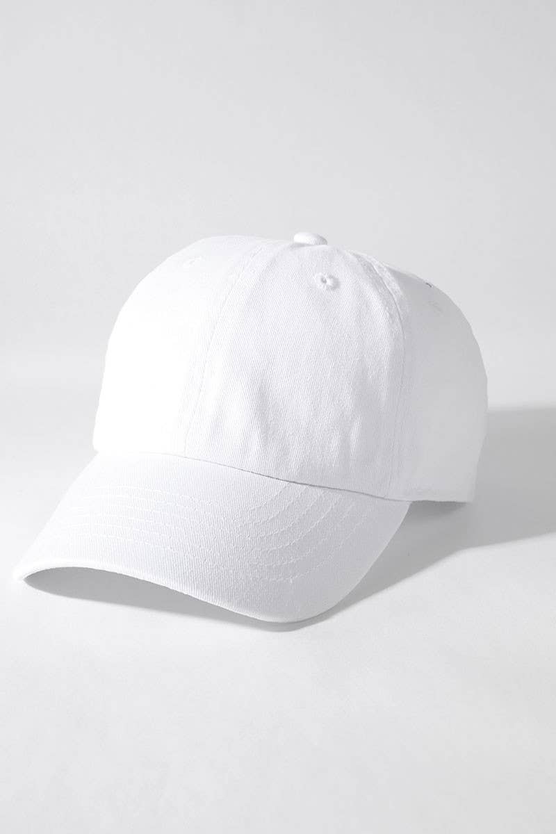 Kids Baseball Cap | White