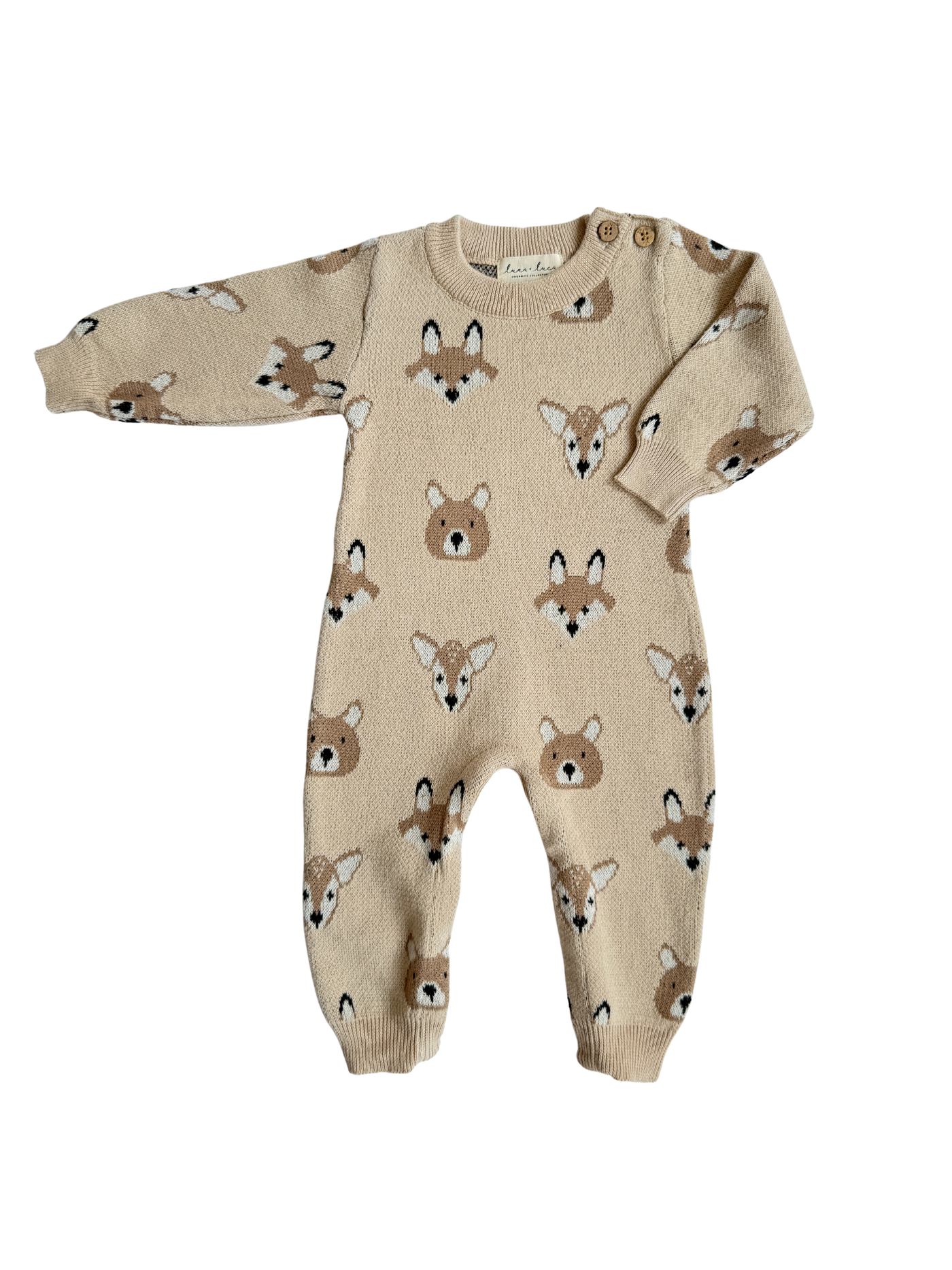 Woodland Jacquard Jumpsuit | Beige
