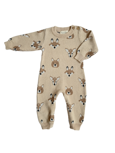 Woodland Jacquard Jumpsuit | Beige
