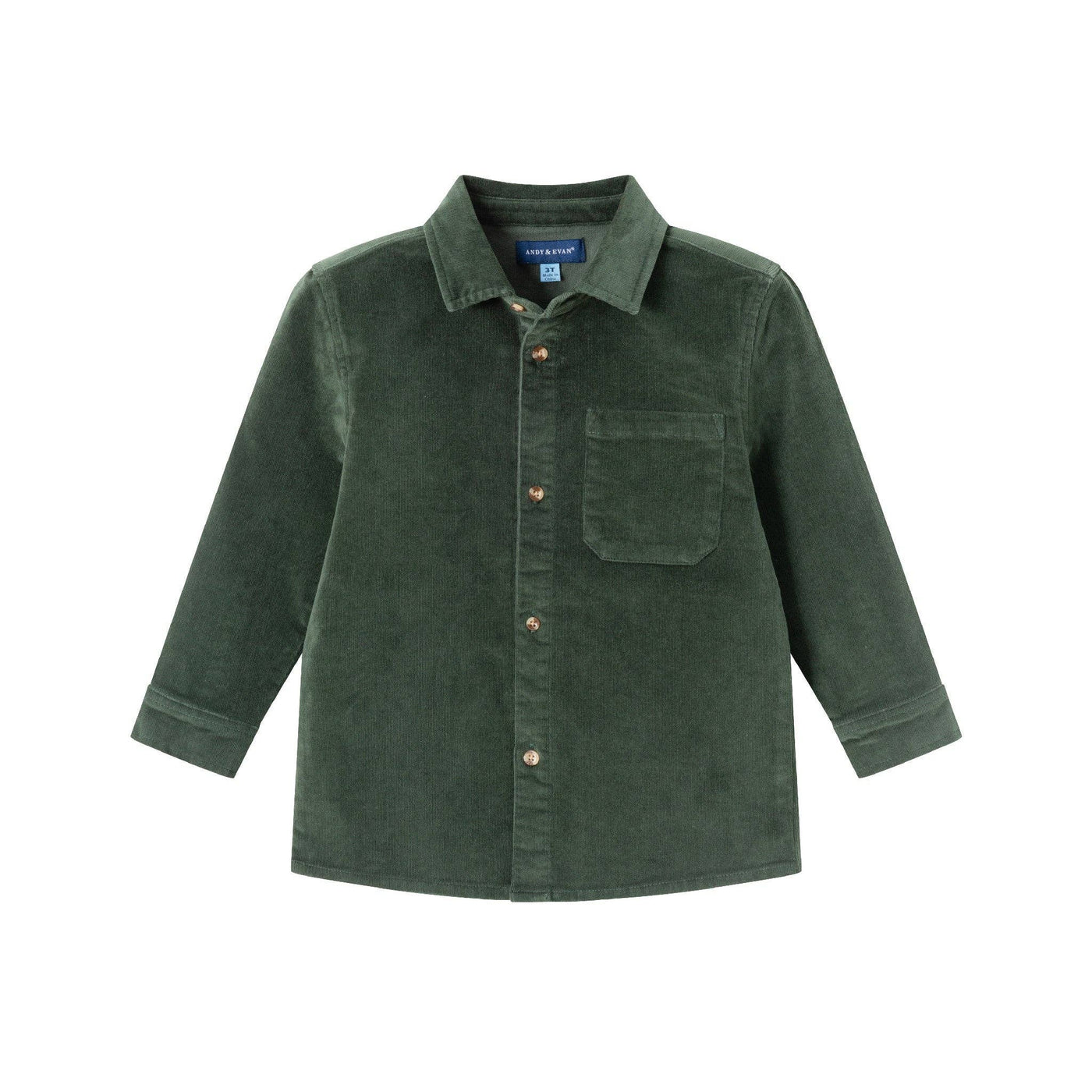 Washed Cord Buttondown | Green