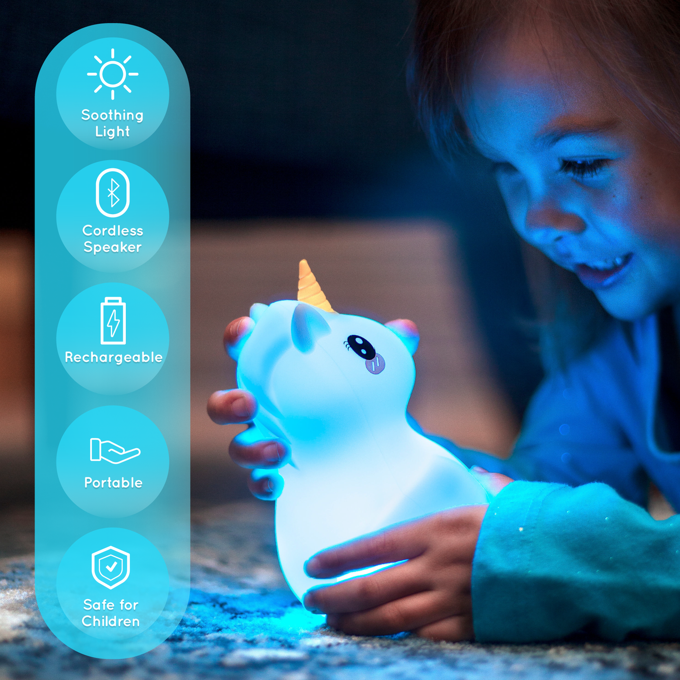 Lumipets® LED Unicorn Night Light Bluetooth Speaker