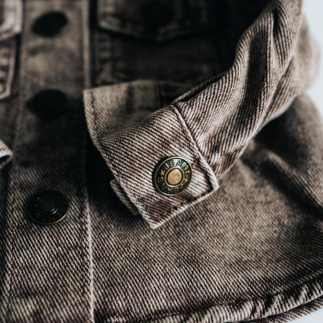 Brown Denim Kids Jacket