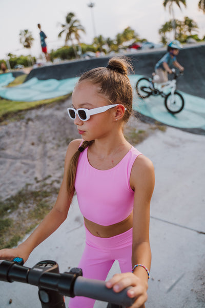 Biker Shorts Set in Hollywood Pink