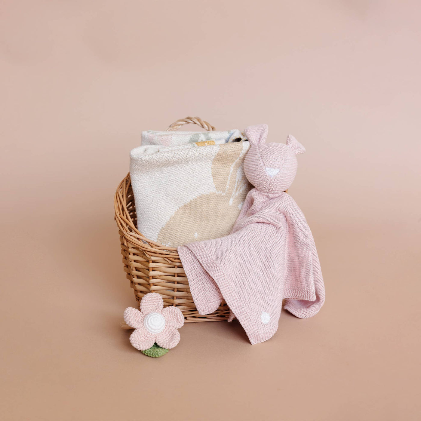 Pastel Bunny Organic Cotton Baby Blanket