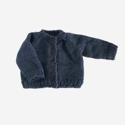 Classic Cardigan Navy Baby Sweater
