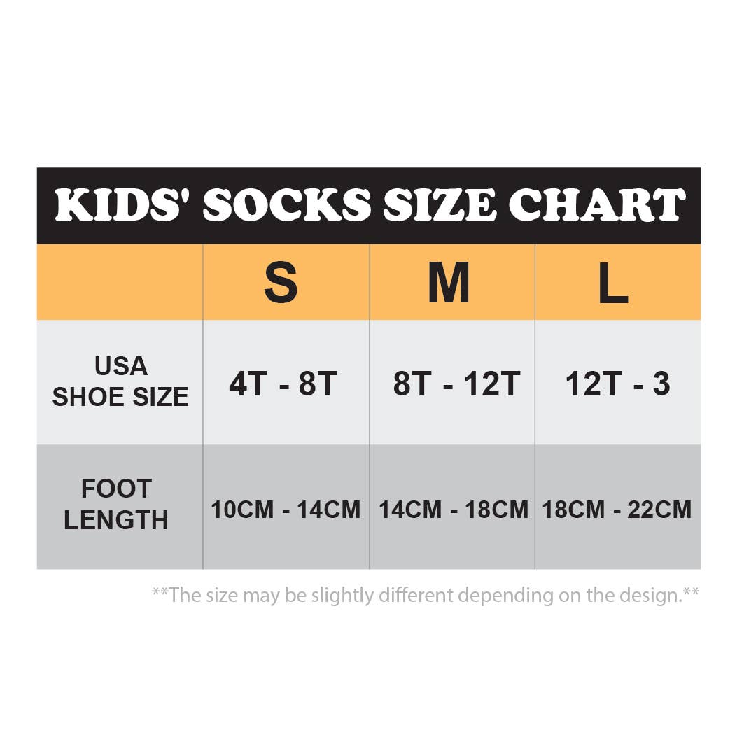 Kids' Funny Emotion Crew Socks | Orange