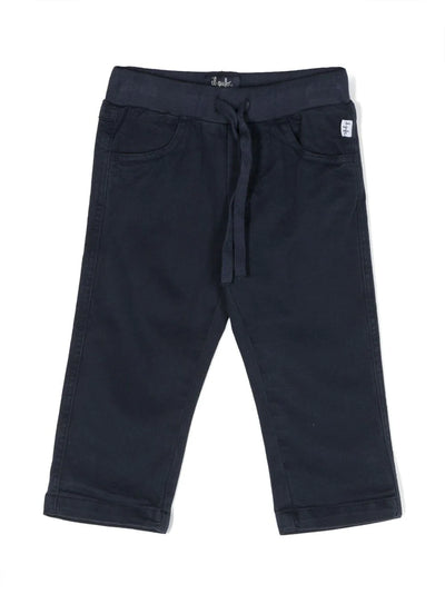 Pant With Elastic Band In Navy