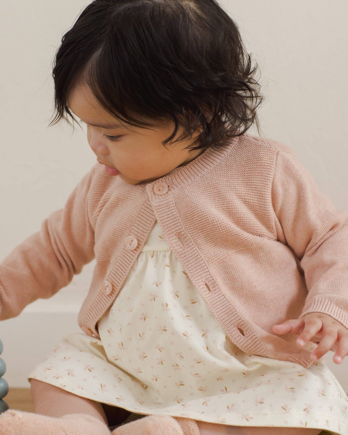 Knit Cardigan, Leggings and Booties Set || Heathered Rose