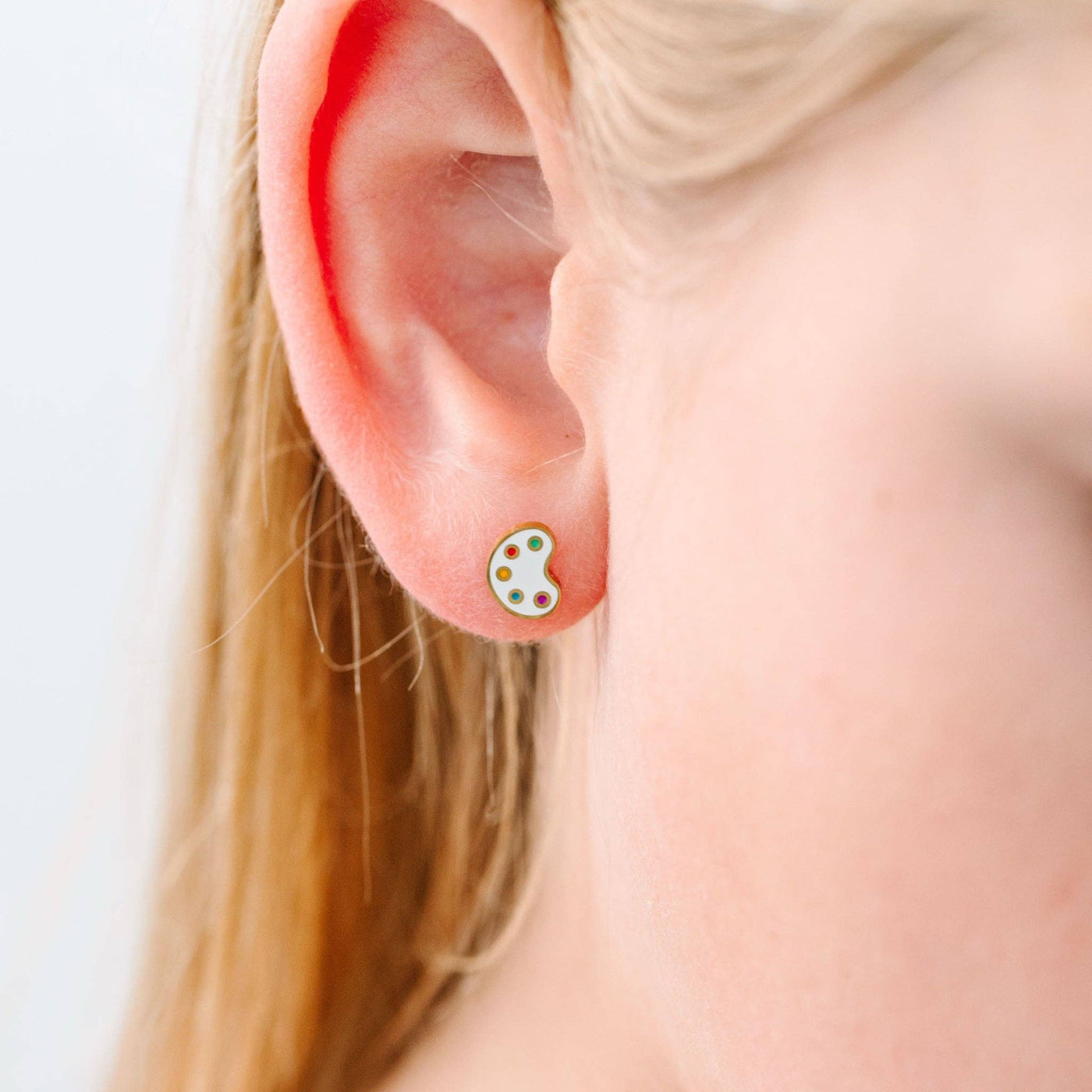 Paint Pallet & Brush Earrings