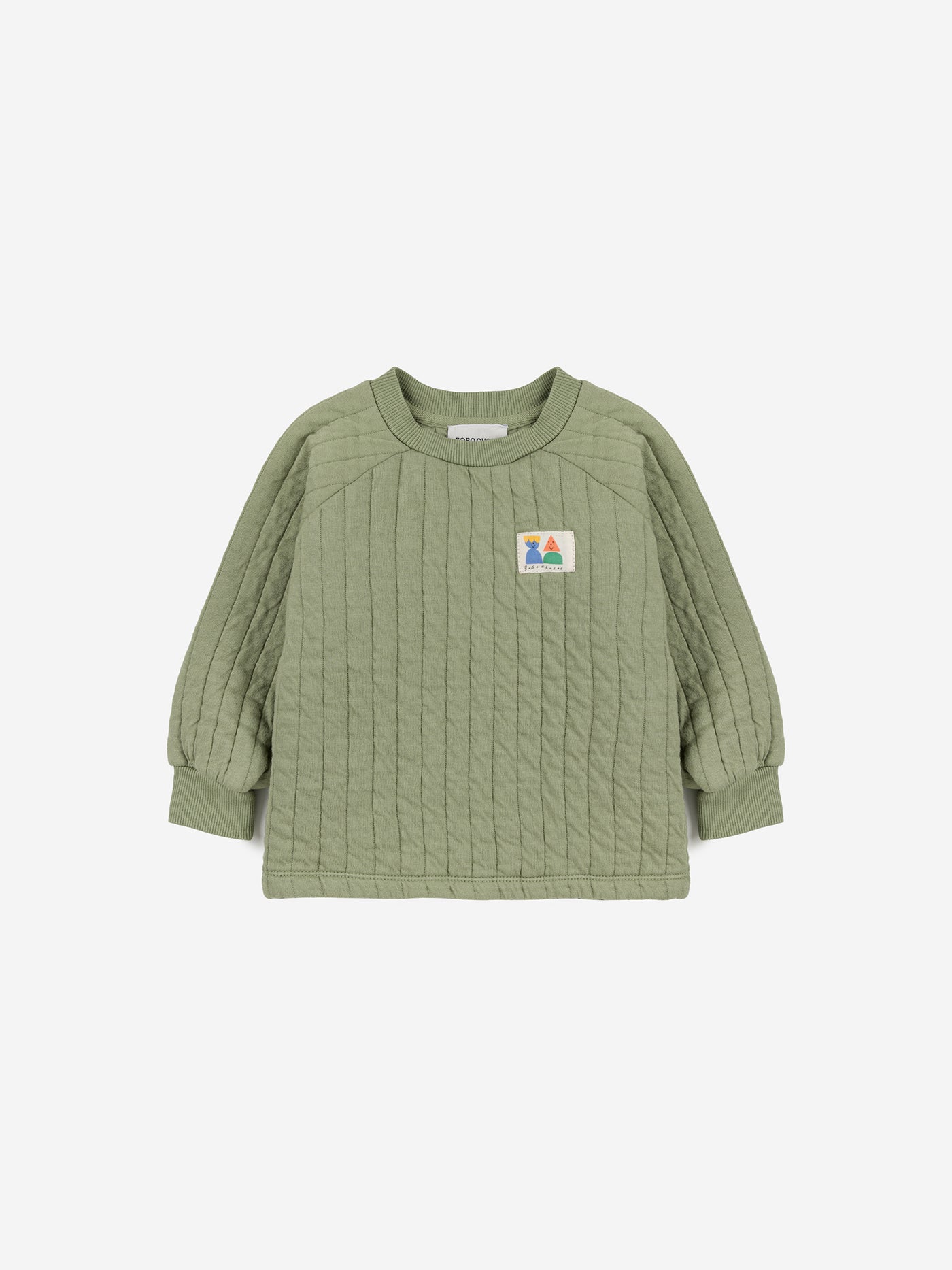 Green Quilted Sweatshirt
