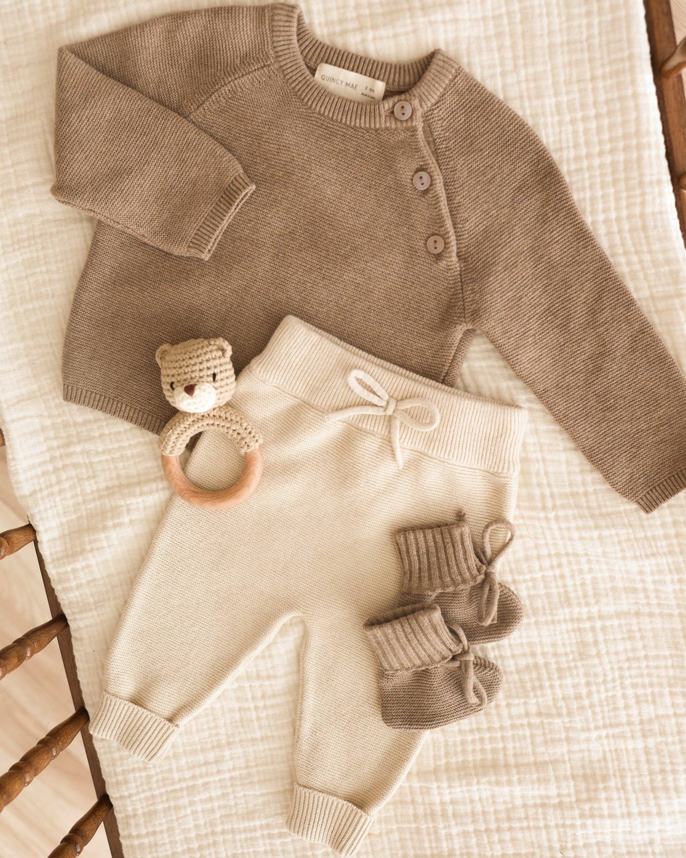 Bailey Knit Sweater, Leggings, and Booties Set || Heathered Mocha