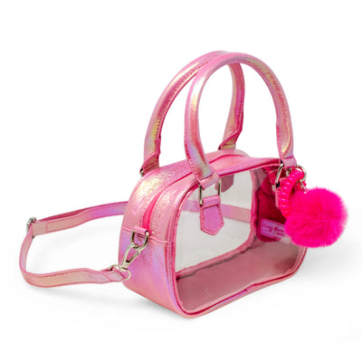 Girl's Game Day Glam Clear Crossbody Bag | Purple or Hot Pink