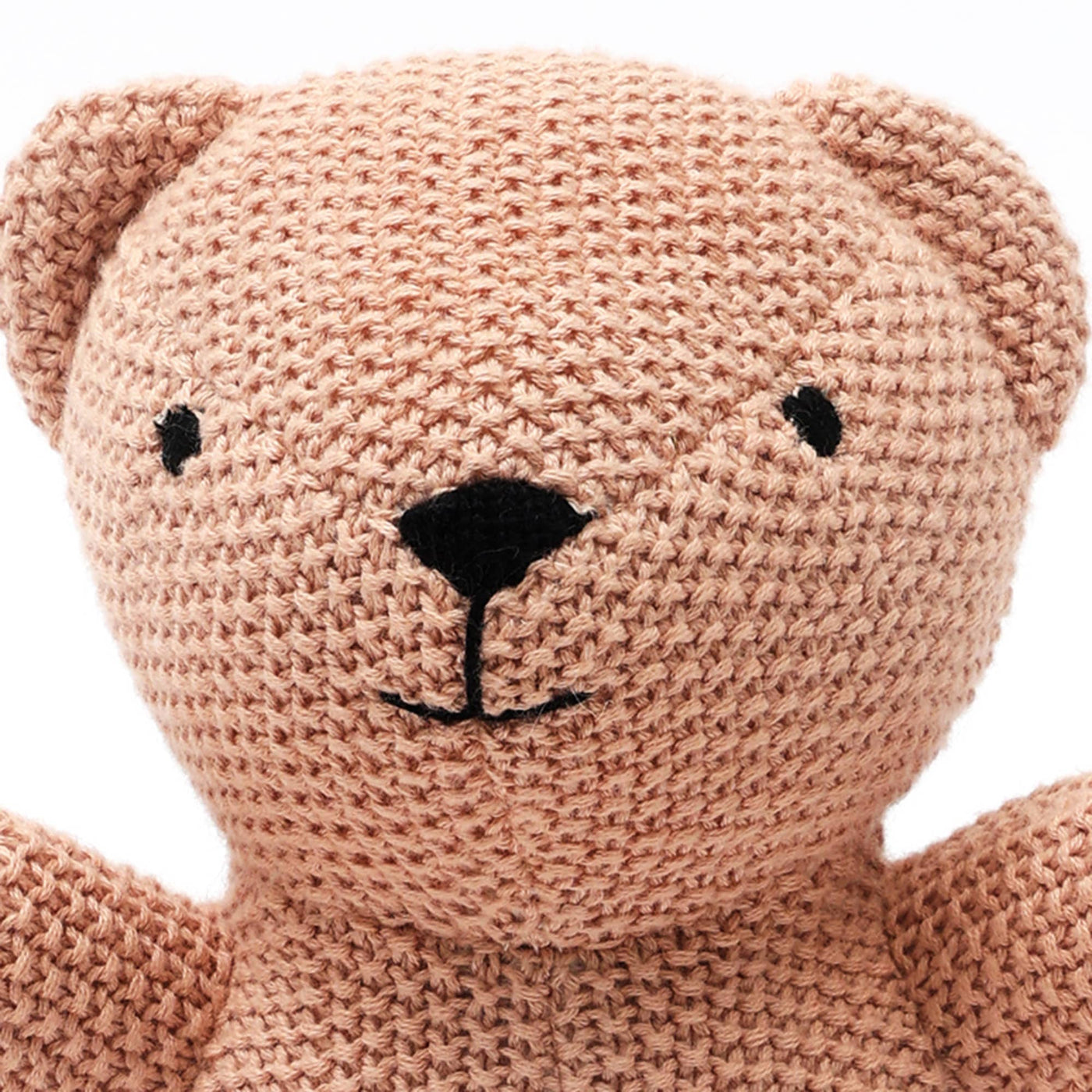 Handcrafted Cotton Knitted Blush Bear