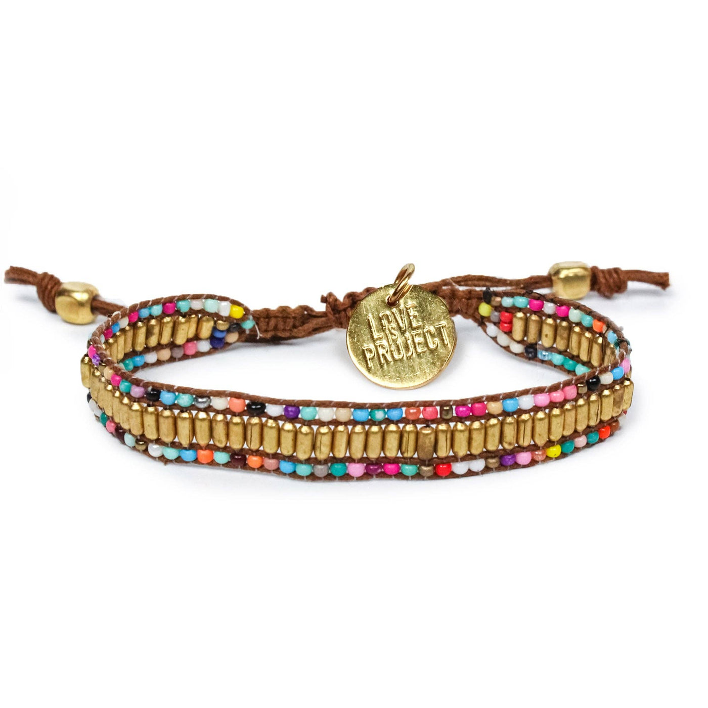 Skinny Gold Darjeeling Double Rainbow Bracelet