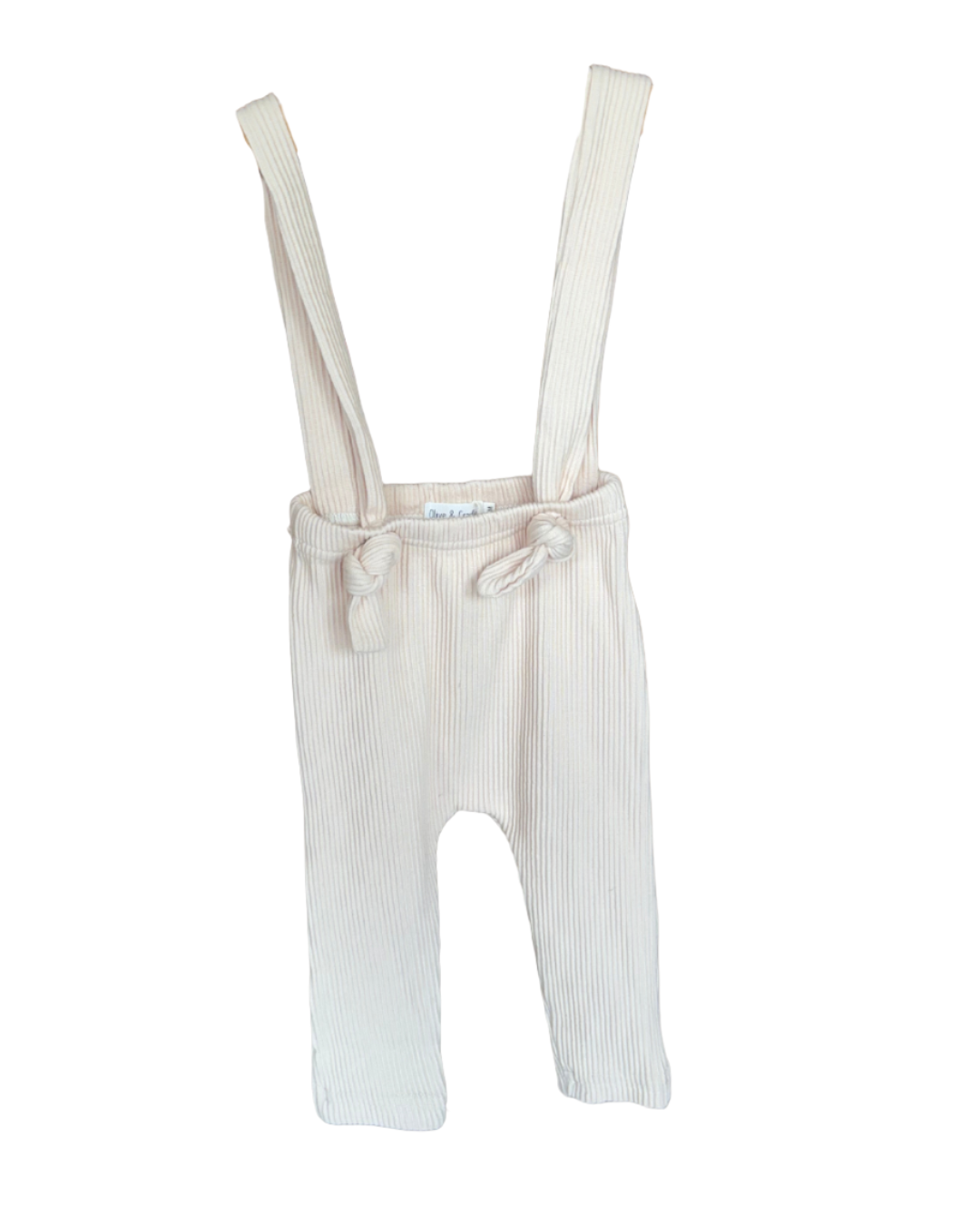 Knotted Suspenders Pants | Cream