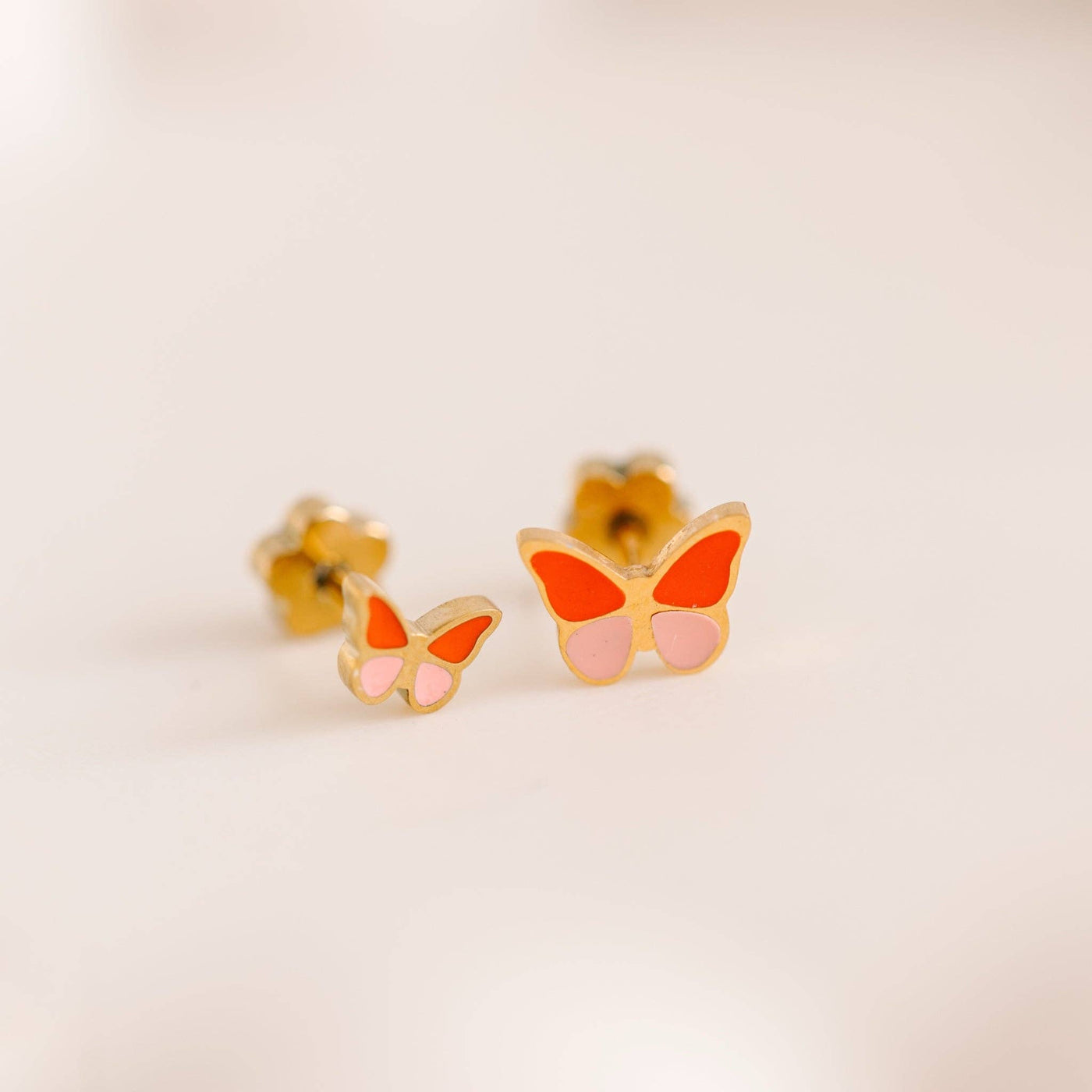 Tiny Butterfly Colorblock Earrings
