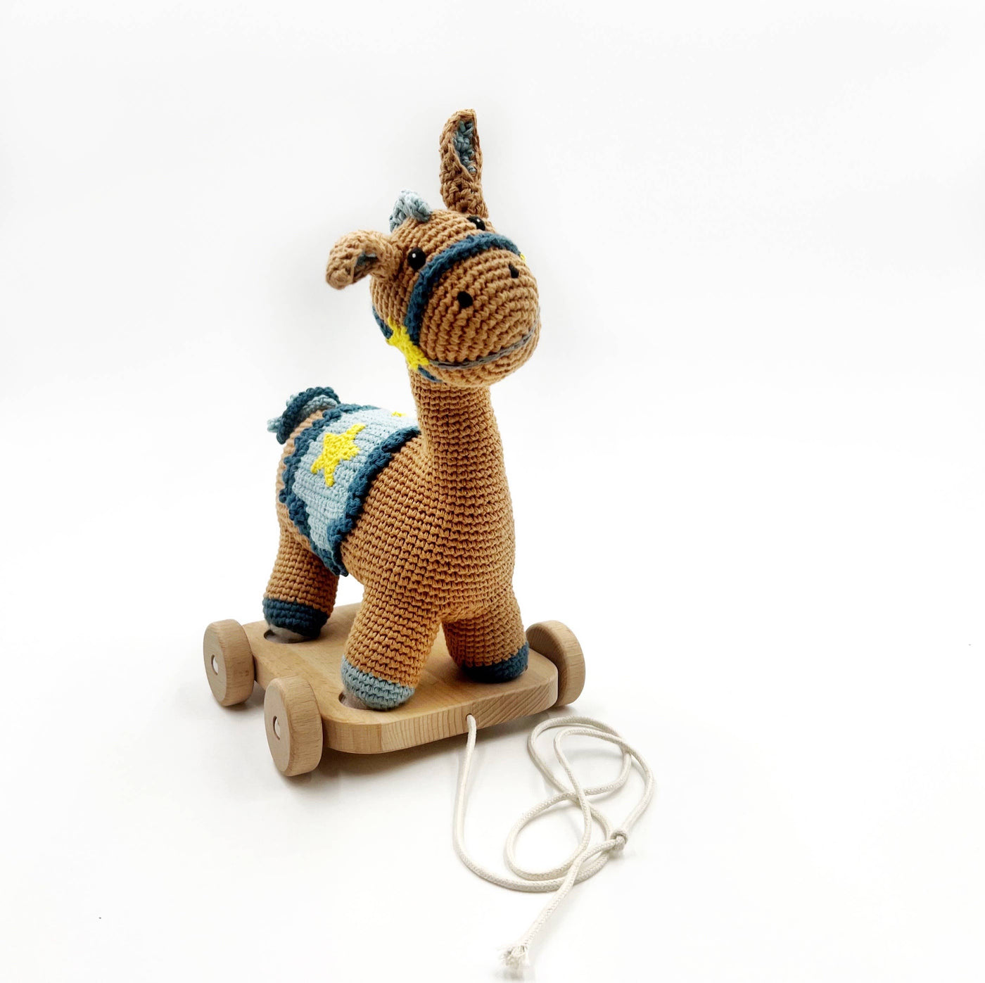 Wooden Toy with Plush Horse