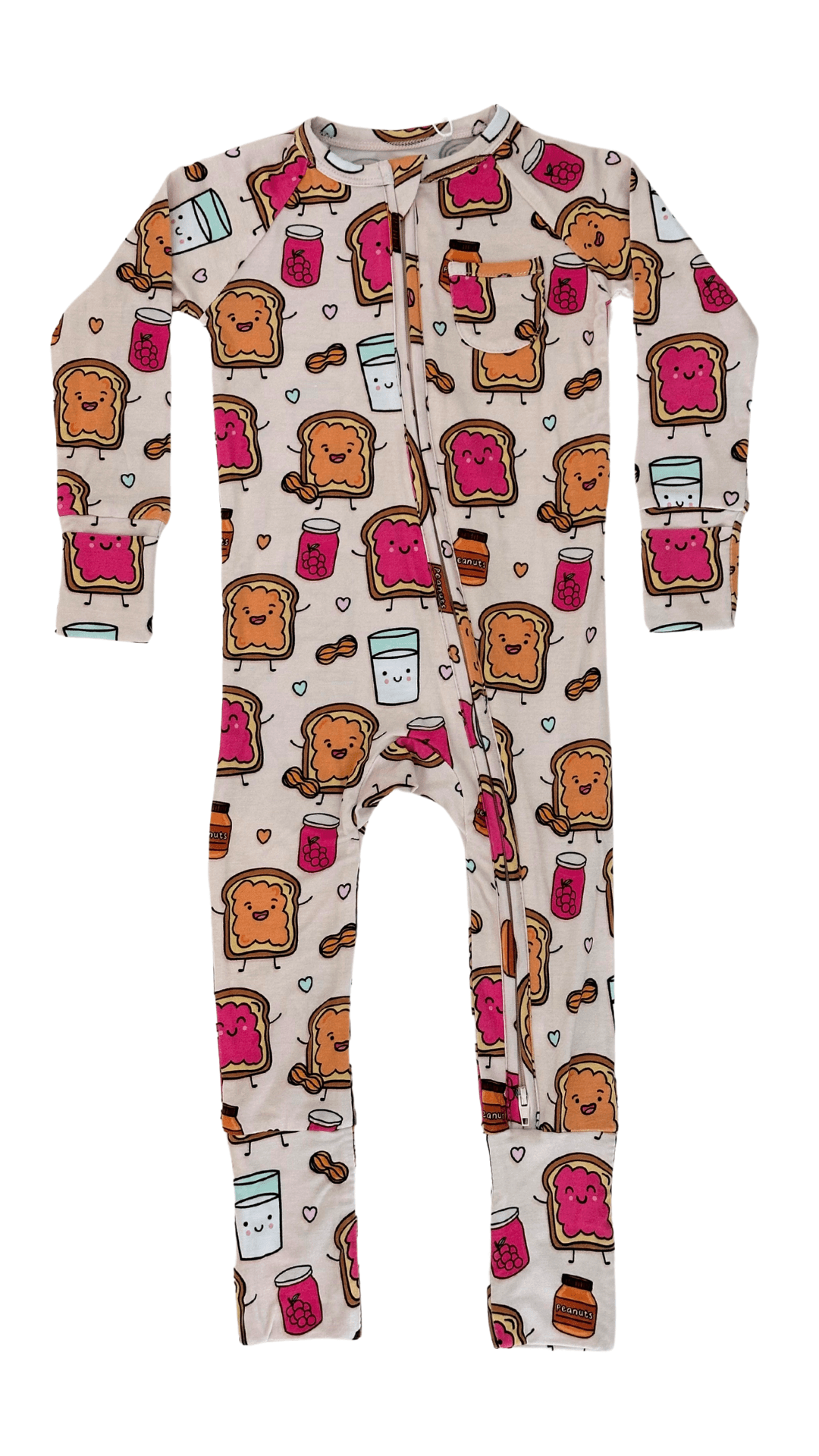 Peanut Butter Jelly Zip Romper
