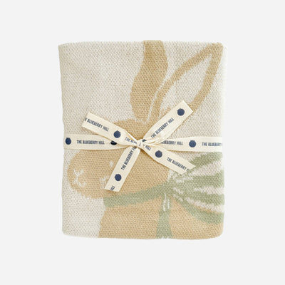 Pastel Bunny Organic Cotton Baby Blanket
