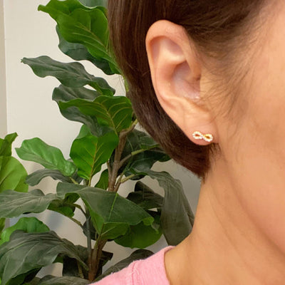 Mini Sparkle Stud Sterling Silver Earrings | Arrows