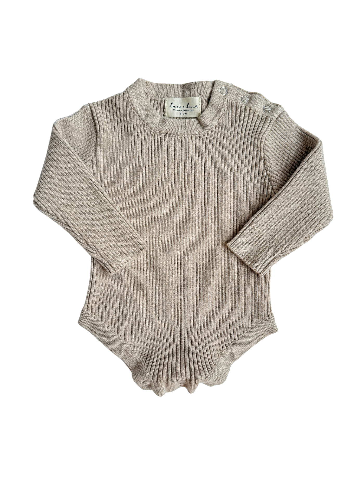Baby Rib Bodysuit and Leggings | Heather Beige