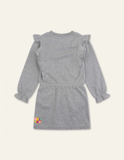 Flower Logo Grey Sweat Dress