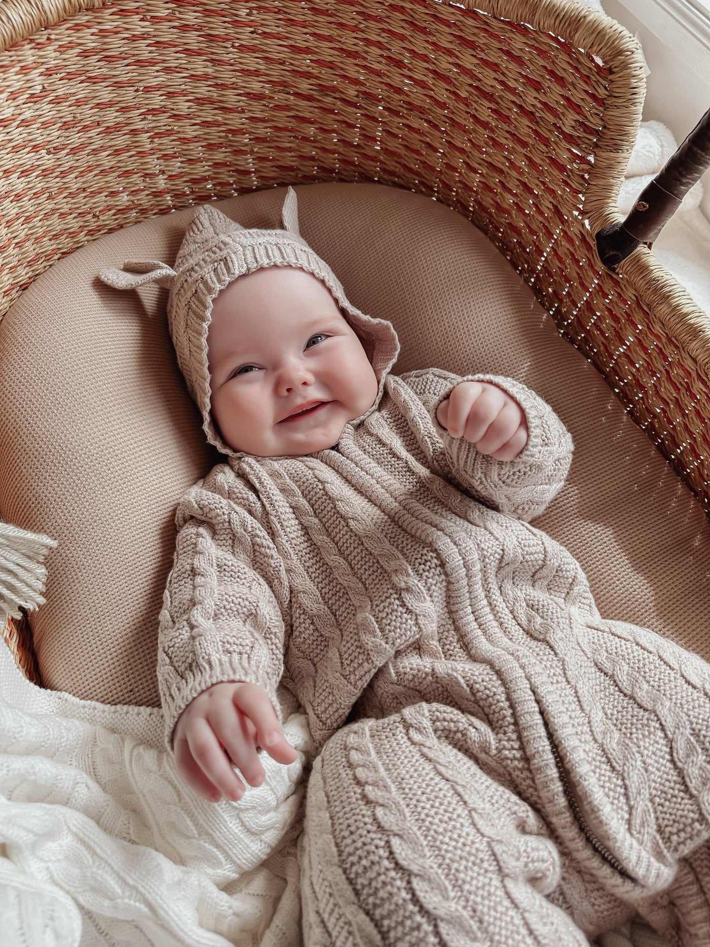 Baby Bear Jumpsuit | Heather Beige