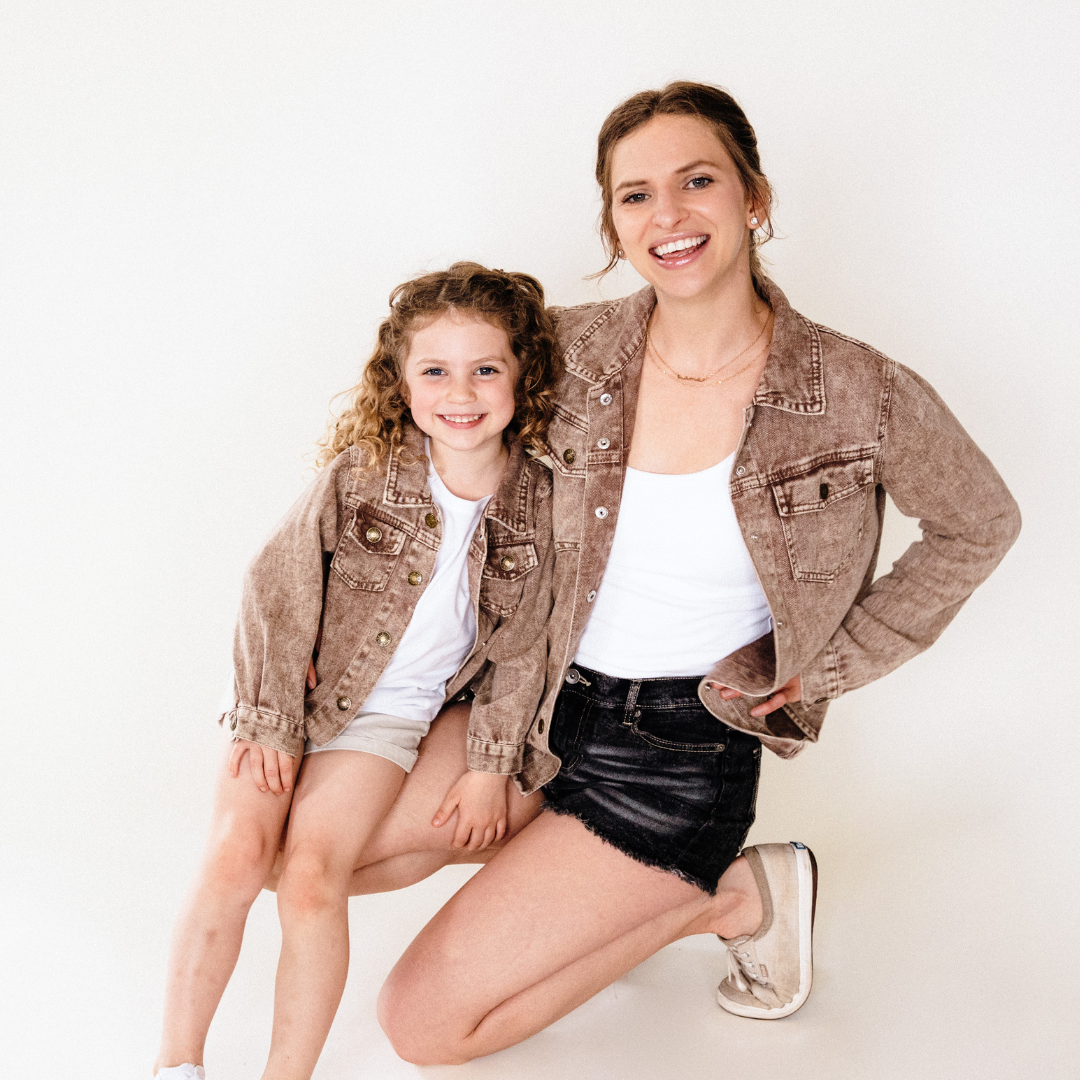 Brown Denim Kids Jacket